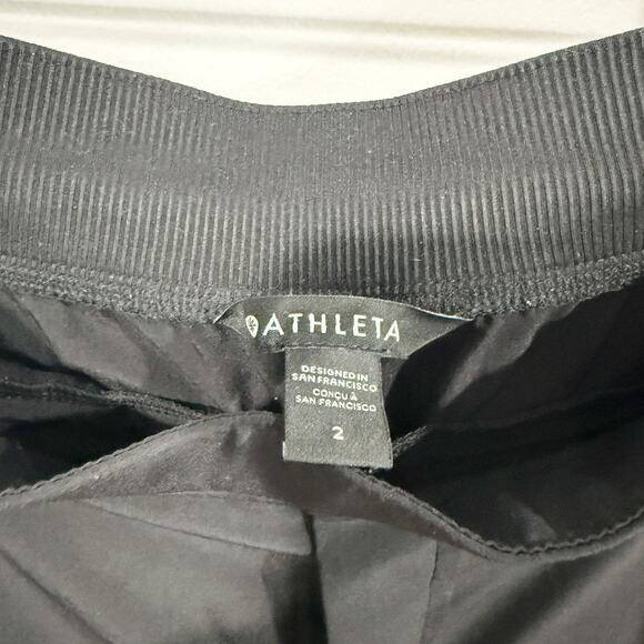 Athleta Brooklyn Ankle Pants Black Size 2 Lightweight Travel Stretch - Picture 4 of 5